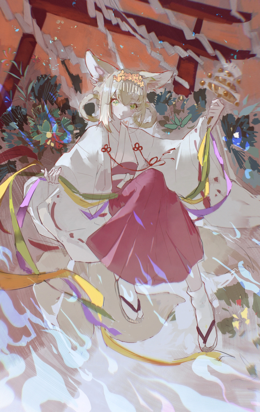 1girl, absurdres, animal_ear_fluff, animal_ears, arknights, bangs, bell, brown_hair