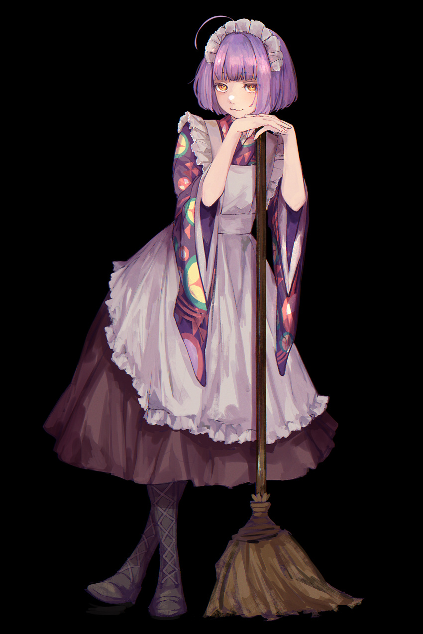 1girl, 8root5, :3, absurdres, ahoge, black_background, black_footwear, bob_cut