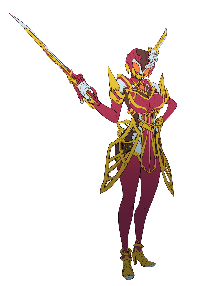 1girl, absurdres, armor, bodysuit, book, bookshelf, boots, breastplate