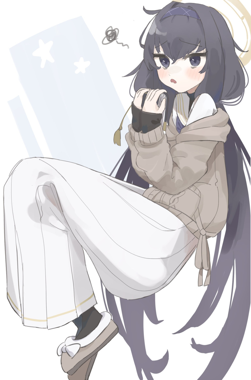 1girl, absurdres, bangs, black_eyes, black_hair, blue_archive, blush, boku_2020