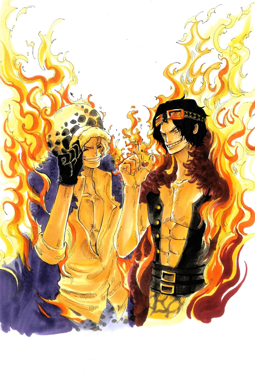 2boys, ^_^, absurdres, brothers, closed_eyes, coat, coat_on_shoulders, cosplay