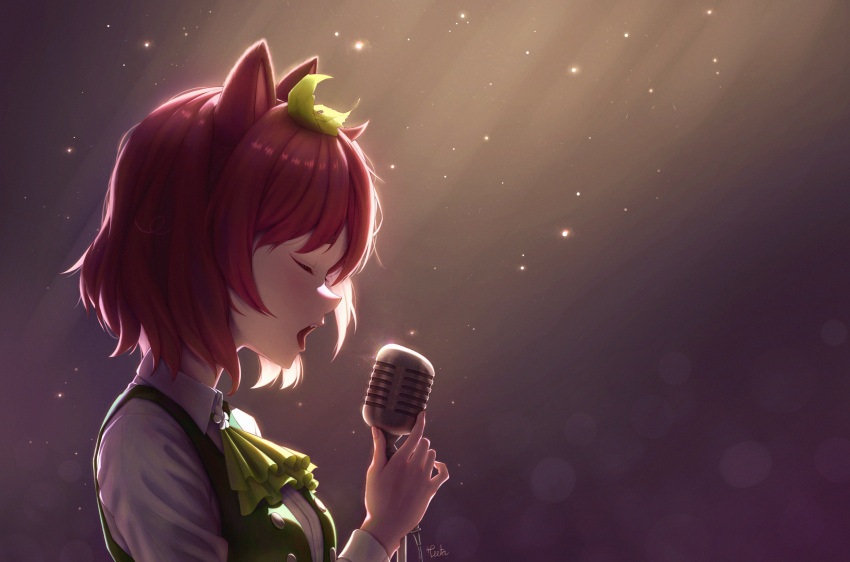 +peeta, 1girl, absurdres, animal_ears, ascot, bangs, brown_eyes, buisen