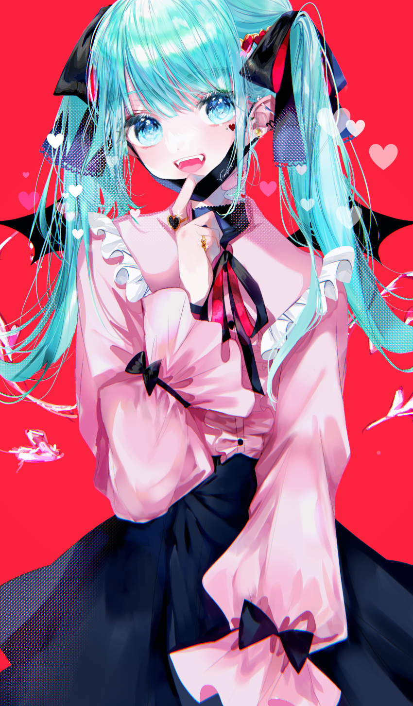1girl, absurdres, aqua_hair, banbiiiino0303, black_bow, black_ribbon, blue_eyes, bow
