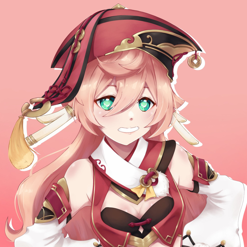 genshin_impact, goingincognito, green_eyes, hat, highres, tagme, yanfei_(genshin_impact)