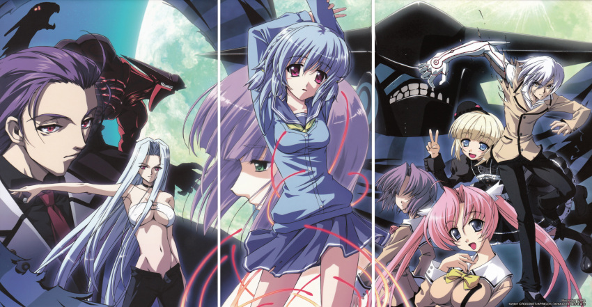 ayakashi, gap, kare, natsuhara_orie, pam_werne_asakura, seifuku, toma, yakushiji_hime