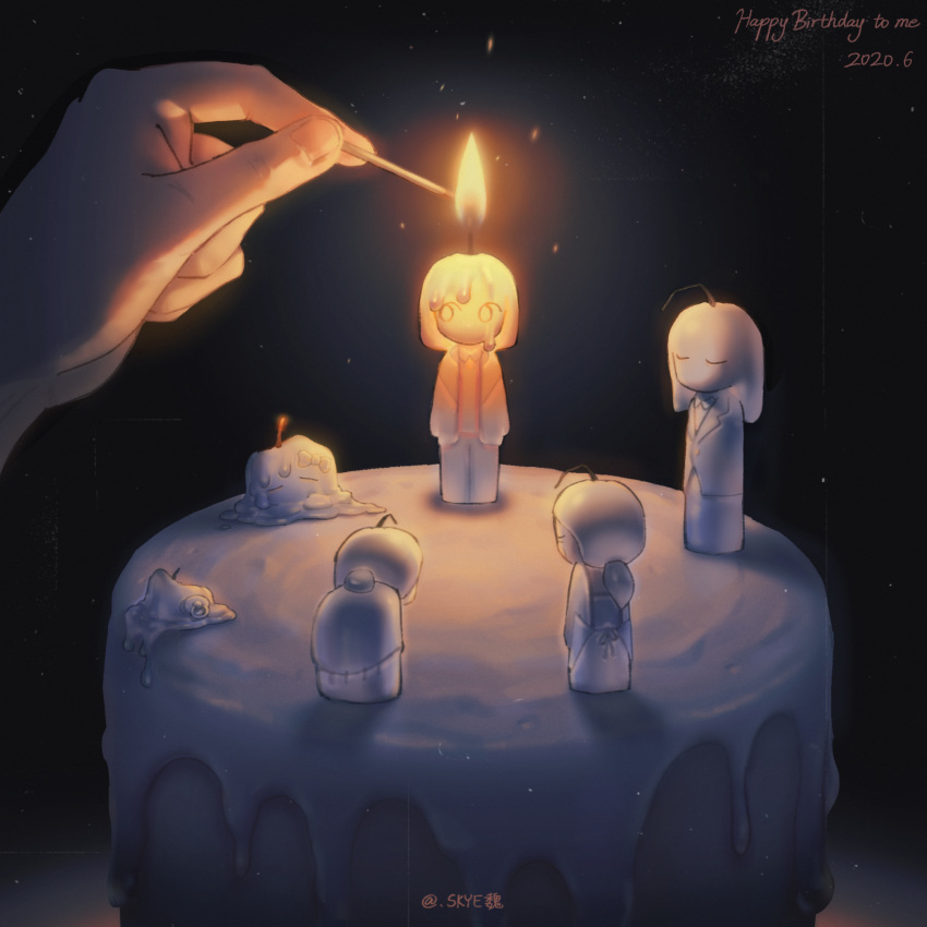 1other, age_progression, artist_name, birthday_cake, cake, candle, commentary, dark