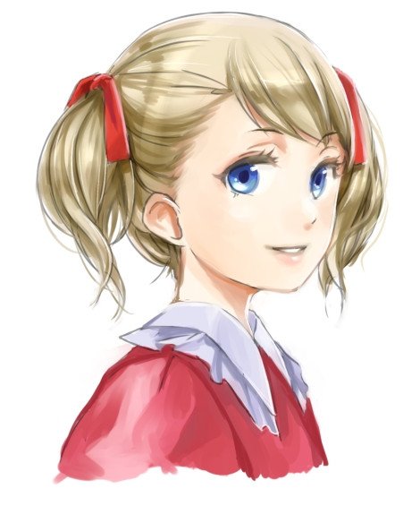 1girl, ana_(mother), blonde_hair, blue_eyes, looking_at_viewer, mother_(game), mother_1, sassa_(cb)