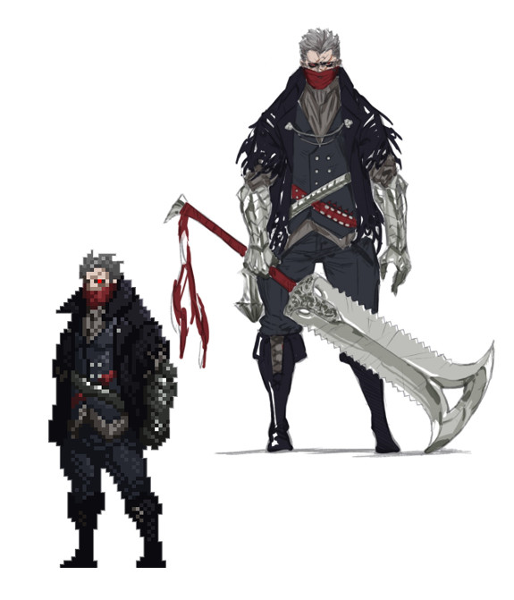 1boy, belt, black_footwear, black_sclera, boots, colored_sclera, gaak11977, gauntlets