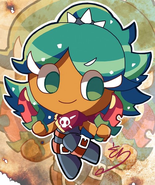 1girl, carol_cookie, chili_pepper_cookie, cookie_run, cookie_run_ovenbreak, cosplay, green_eyes, green_hair