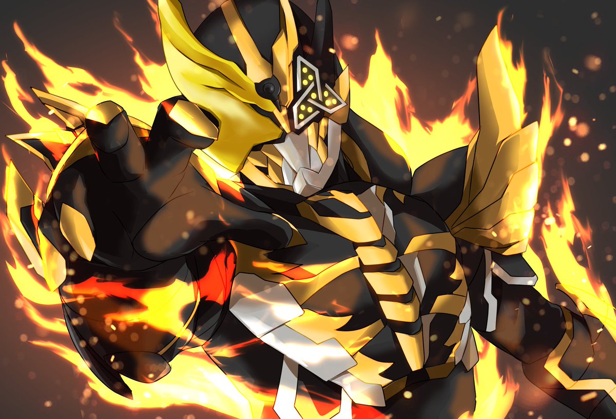 1boy, armor, asymmetrical_armor, black_armor, black_bodysuit, bodysuit, commentary_request, compound_eyes