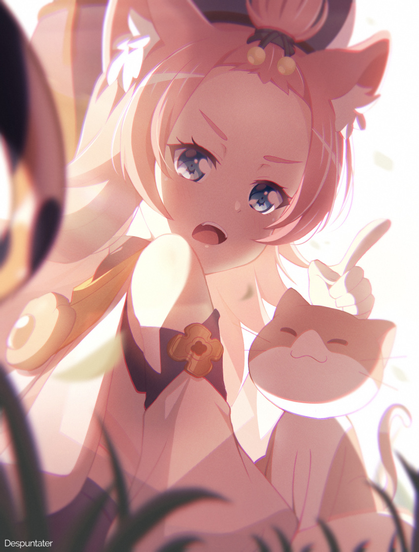 1girl, animal_ear_fluff, animal_ears, artist_name, bang_dream!, bangs, bangs_pinned_back, bare_shoulders