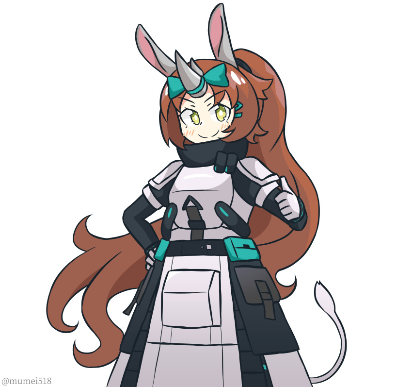 1girl, absurdres, animal_ears, arknights, armor, bandaid, bandaid_on_face, bandaid_on_nose