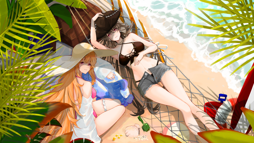 2girls, absurdres, azur_lane, highres, jean_bart_(azur_lane), jean_bart_(private_apres_midi)_(azur_lane), multiple_girls, non-web_source