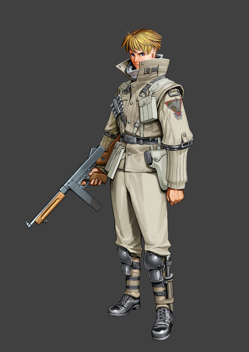 edward_kyle, gun, male, operation_darkness, sugiura_yoshio