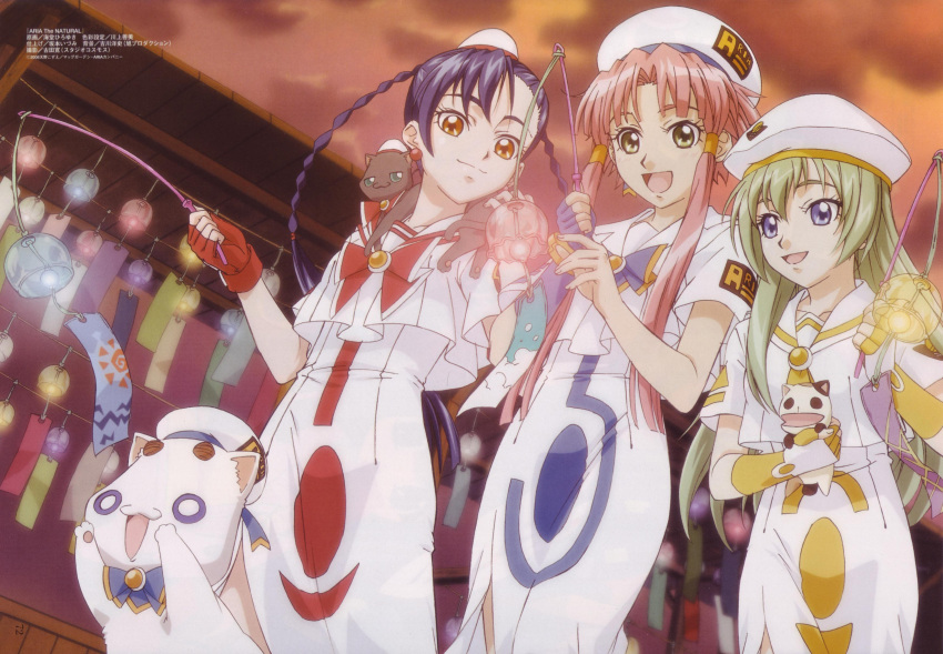 aika_granzchesta, alice_carroll, aria, highres, kaidou_hiroyuki, megami, mizunashi_akari, president_aria
