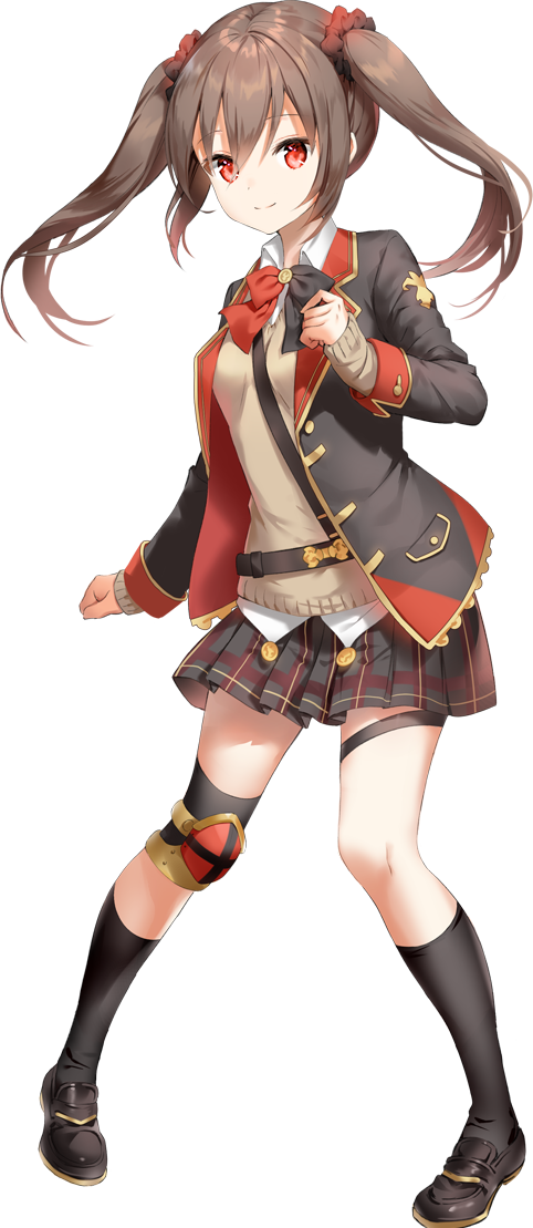 1girl, artwhirl_mahou_gakuen_no_otome-tachi, bangs, black_footwear, black_jacket, black_socks, brown_hair, closed_mouth