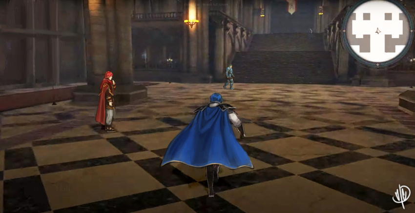 3boys, arden_(fire_emblem), armor, azelle_(fire_emblem), black_footwear, blue_hair, boots, breastplate