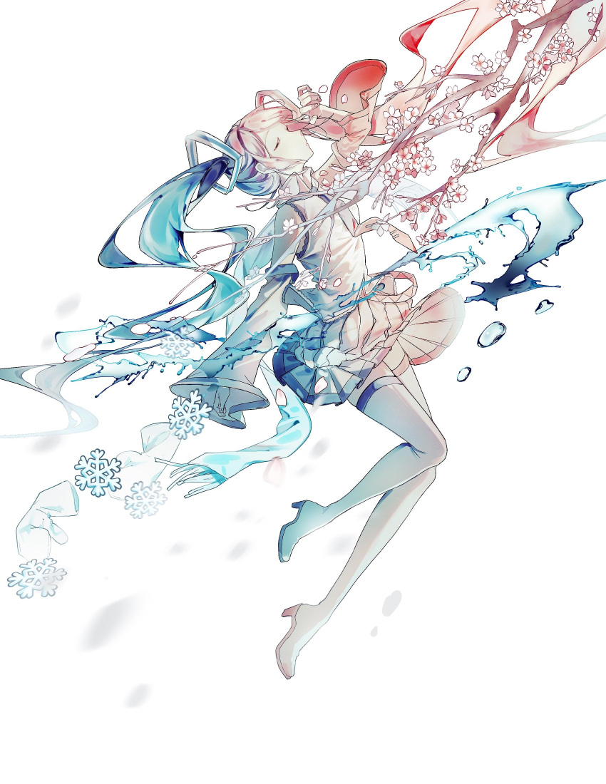 1girl, absurdres, blue_eyes, closed_eyes, full_body, hatsune_miku, hi, highres
