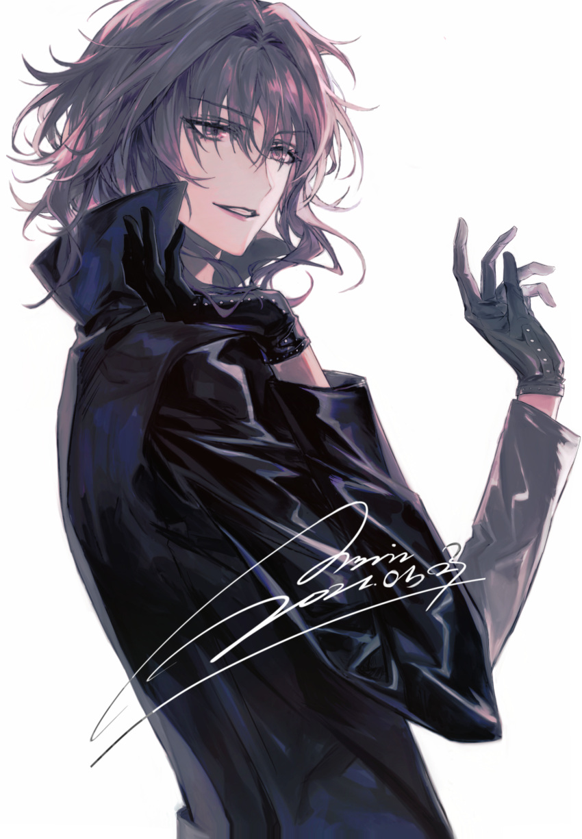0615600312, 1boy, absurdres, bishounen, black_gloves, gloves, highres, k_(anime)