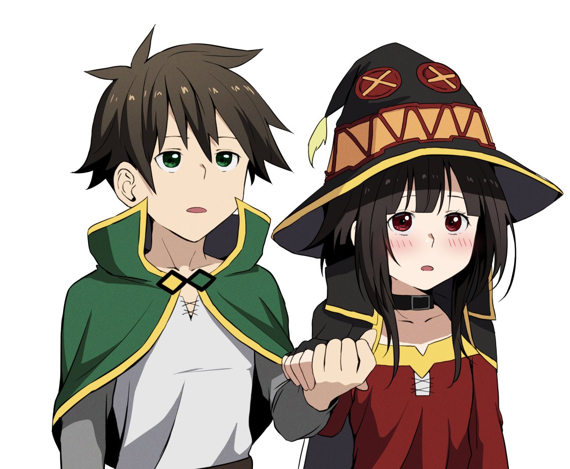 1boy, 1girl, :o, balus, bangs, black_cape, black_choker, black_gloves