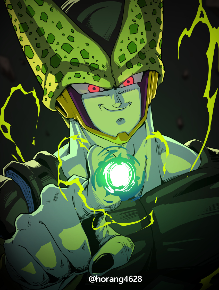 1boy, absurdres, cell_(dragon_ball), closed_mouth, dragon_ball, dragon_ball_z, highres, horang4628