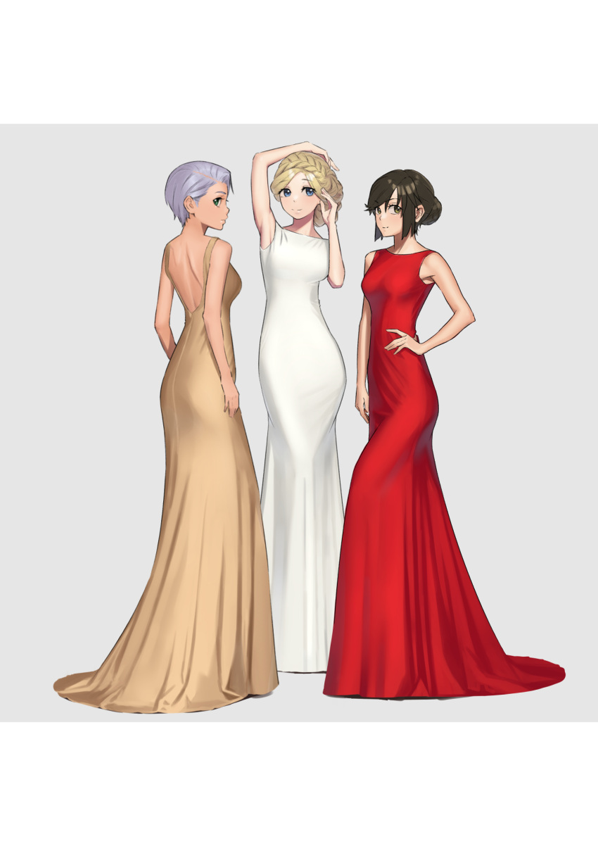 3girls, akira_ferrari, alicia_florence, aria, athena_glory, ayame310, blonde_hair, blue_eyes