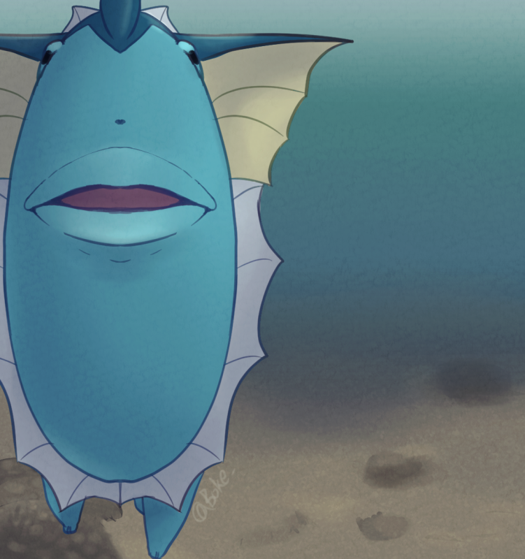 animal_focus, artist_name, black_eyes, blue_background, blurry, blurry_background, boke-chan, commentary