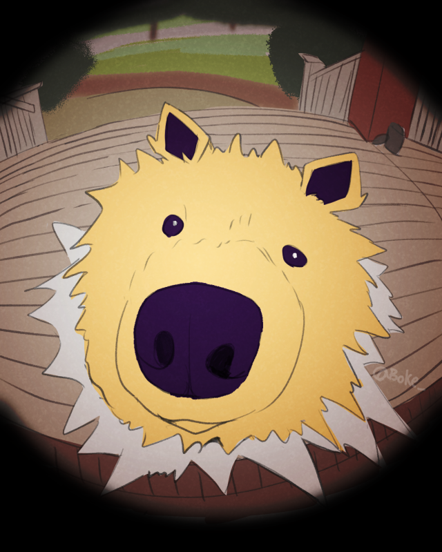 animal_focus, artist_name, black_eyes, boke-chan, closed_mouth, commentary, day, english_commentary, fisheye, jolteon, looking_at_viewer, no_humans, outdoors, pokemon, pokemon_(creature), realistic, signature, sketch, solo, twitter_username