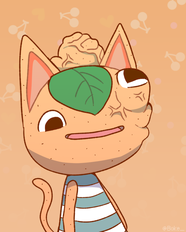 1girl, animal_crossing, animal_ears, arms_at_sides, artist_name, bare_shoulders, black_eyes, blue_dress