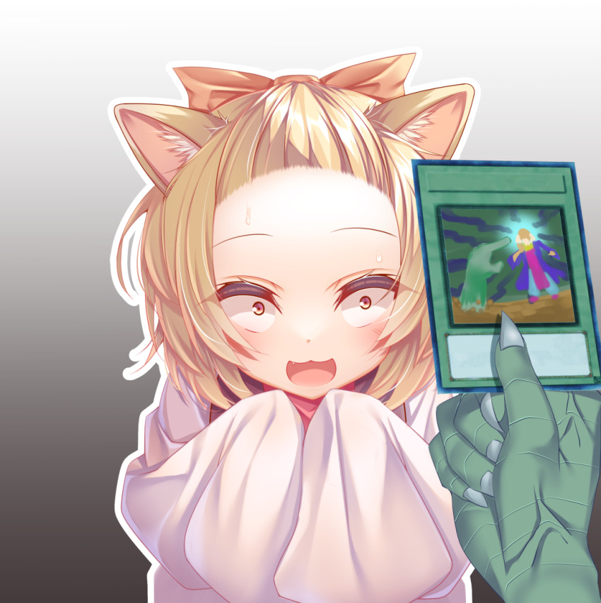 1girl, :3, :d, animal_ear_fluff, animal_ears, ash_blossom_&amp;_joyous_spring, bangs_pinned_back, bow