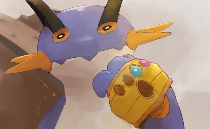 1other, avengers:_infinity_war, avengers_(series), black_eyes, blue_gemstone, blue_skin, boke-chan, bracelet