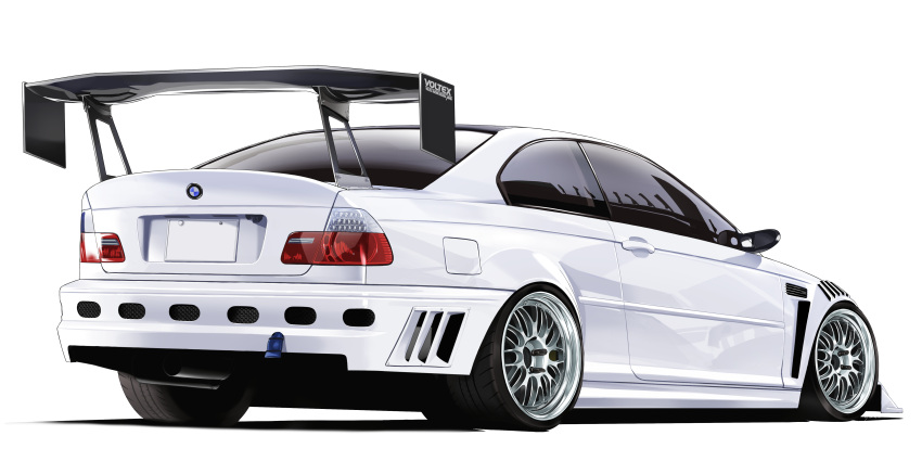 absurdres, bmw, bmw_m3, car, from_behind, ground_vehicle, highres, license_plate