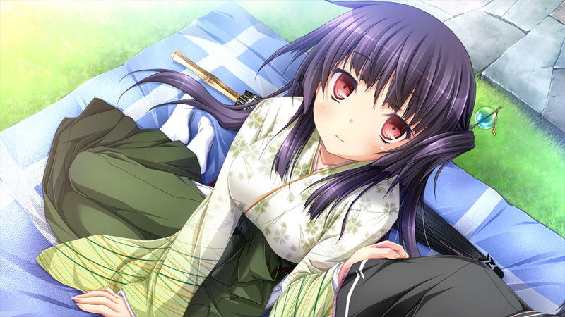 1boy, 1girl, bangs, black_hair, black_sleeves, blanket, blind, breasts
