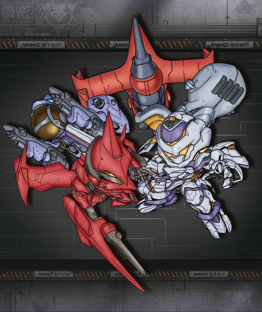 cowboy_bebop, crossover, gun, hammerhead_(cowboy_bebop), highres, holding, holding_gun, holding_weapon