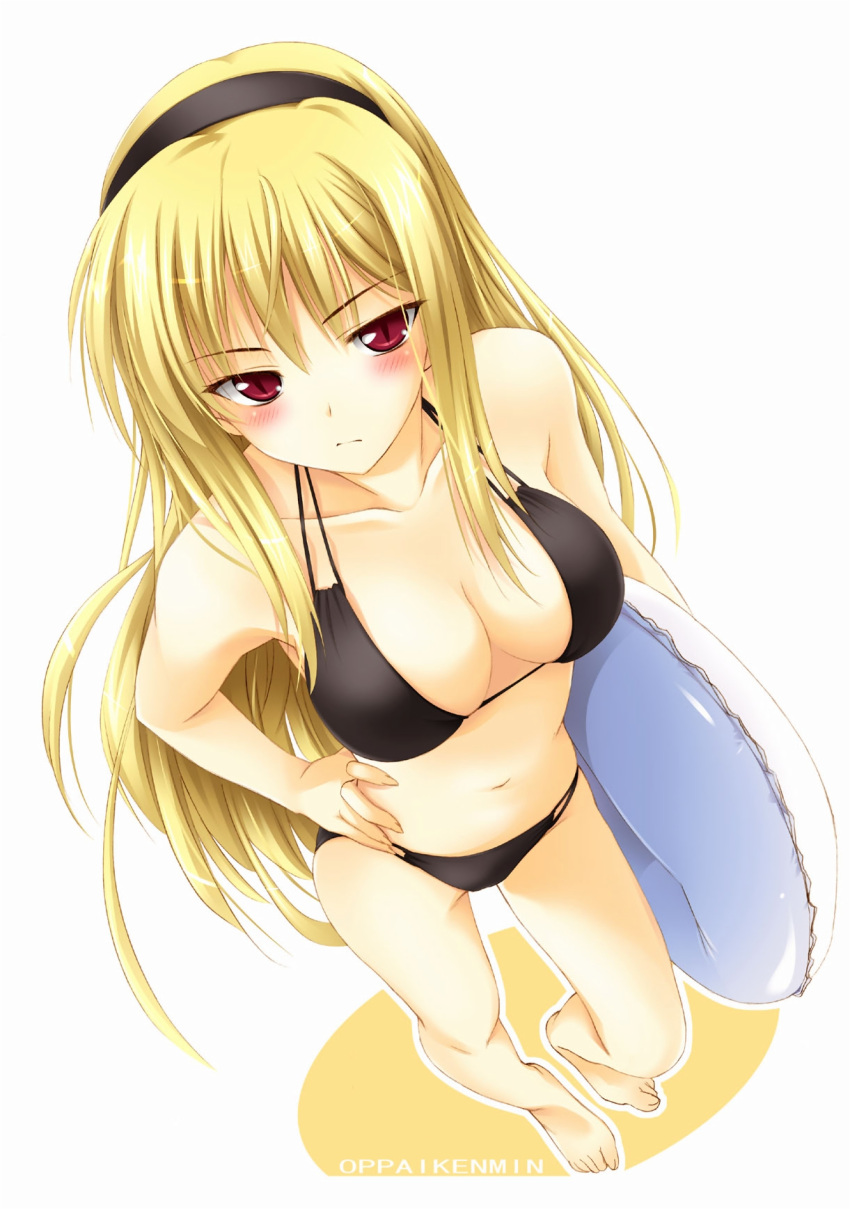 bikini, cleavage, hime, kaibutsu_oujo, oppai_kenmin, swimsuit