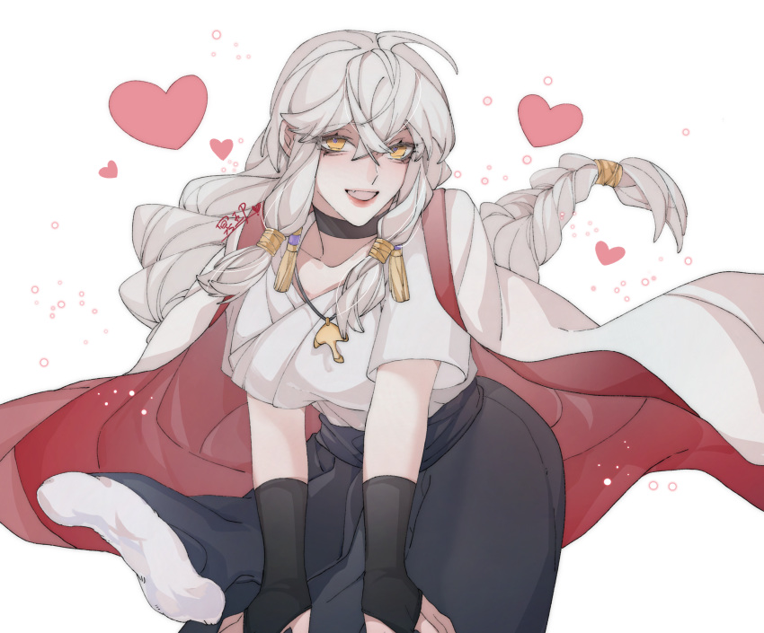 bangs, black_choker, choker, chuo4016, cowboy_shot, crossed_bangs, heart, highres