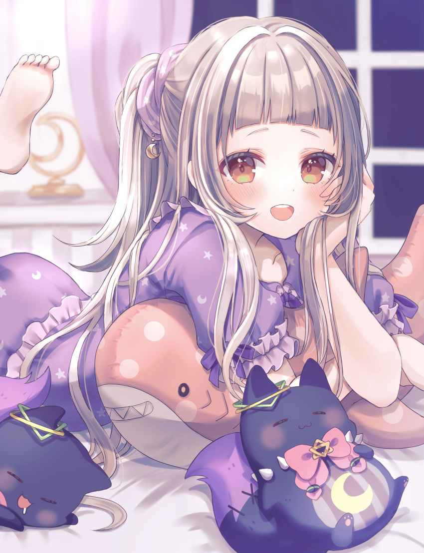 1girl, absurdres, bangs, blunt_bangs, blush, botamochi_(botabutasan), breasts, grey_hair