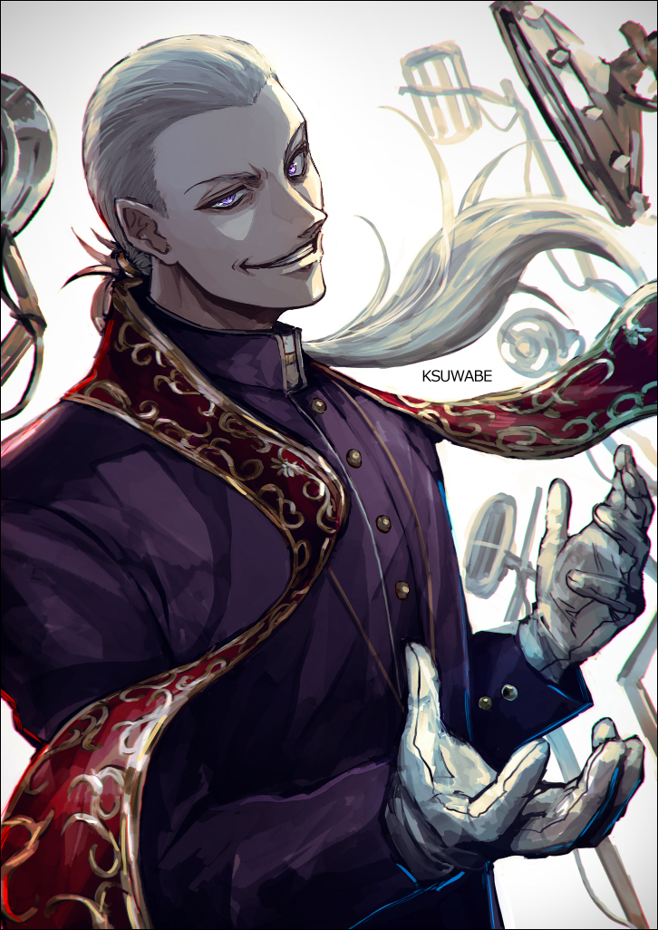 1boy, artist_name, buttons, enrico_maxwell, gloves, grin, hellsing, jacket