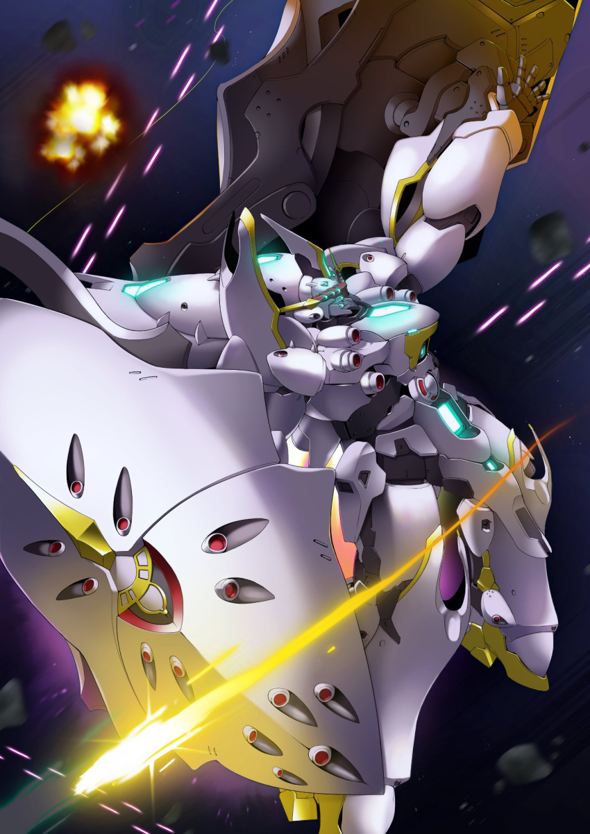 aldnoah.zero, blue_eyes, extra_eyes, gamiani_zero, glowing, glowing_eyes, highres, horns