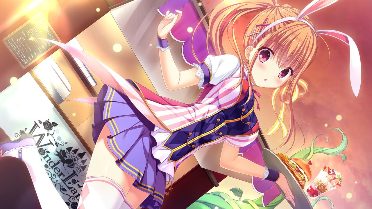 1girl, :o, animal_ears, bangs, blush, clouds, cloudy_sky, da_capo_iv