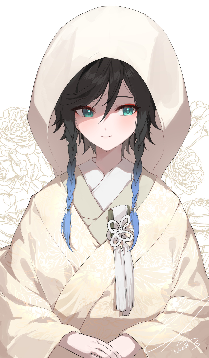 1boy, absurdres, androgynous, aqua_eyes, artist_name, bangs, bishounen, black_hair