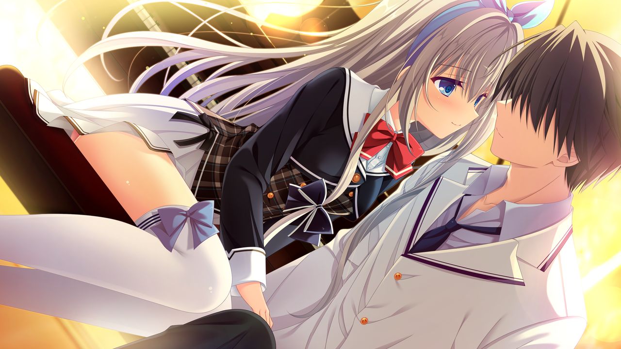 1boy, 1girl, bangs, black_necktie, black_pants, black_vest, blazer, blue_bow