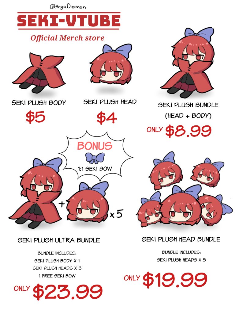 black_shirt, blue_bow, bow, cloak, diamon_arga, disembodied_head, english_text, hair_bow