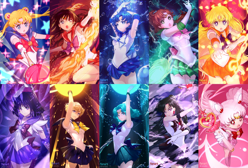 6+girls, :o, absurdres, aino_minako, aqua_eyes, aqua_hair, back_bow, bangs