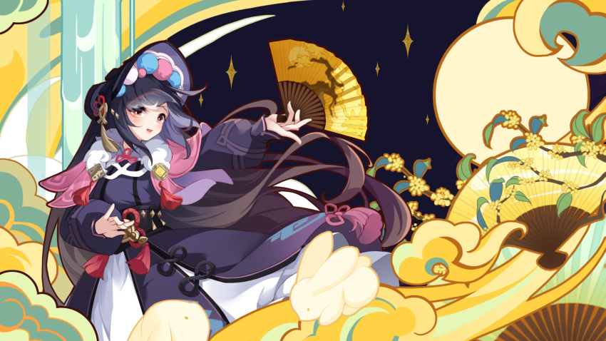 1girl, black_corset, black_dress, black_hair, black_headwear, bonnet, capelet, chinese_commentary