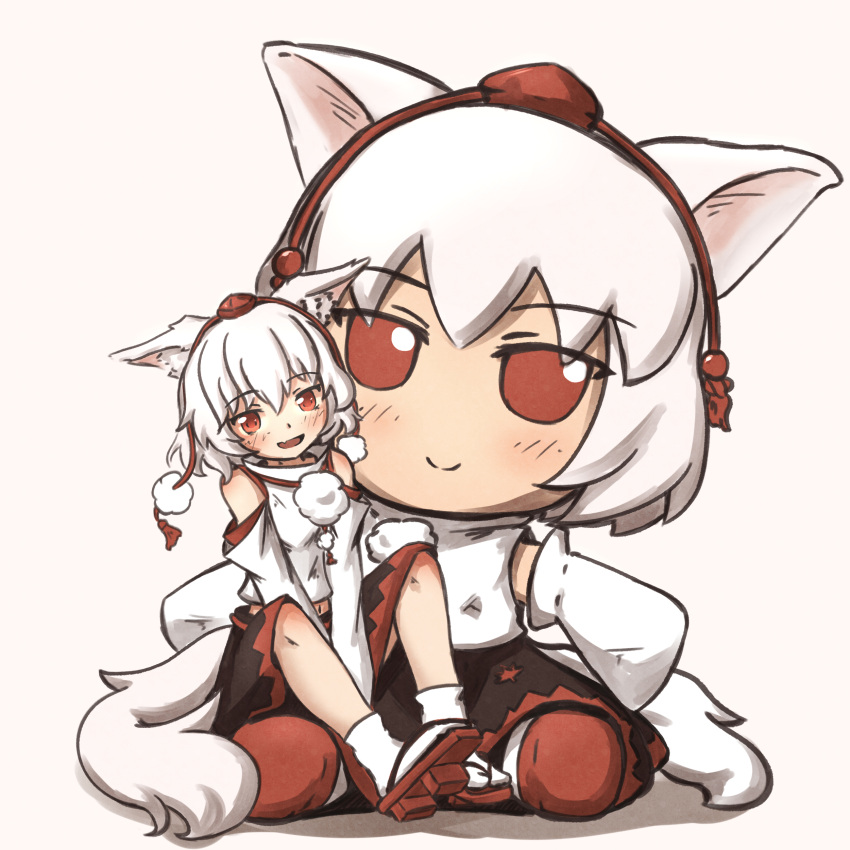 1girl, :d, absurdres, animal_ear_fluff, animal_ears, bangs, bare_shoulders, black_skirt
