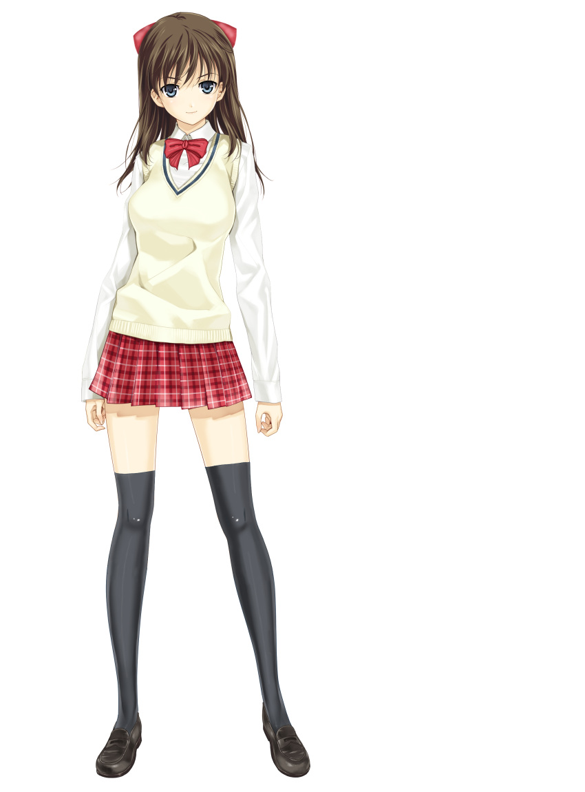 cropme, extraction, happoubi_jin, iseshima_aya, seifuku, thigh-highs, zettai_shougeki_platonic_heart