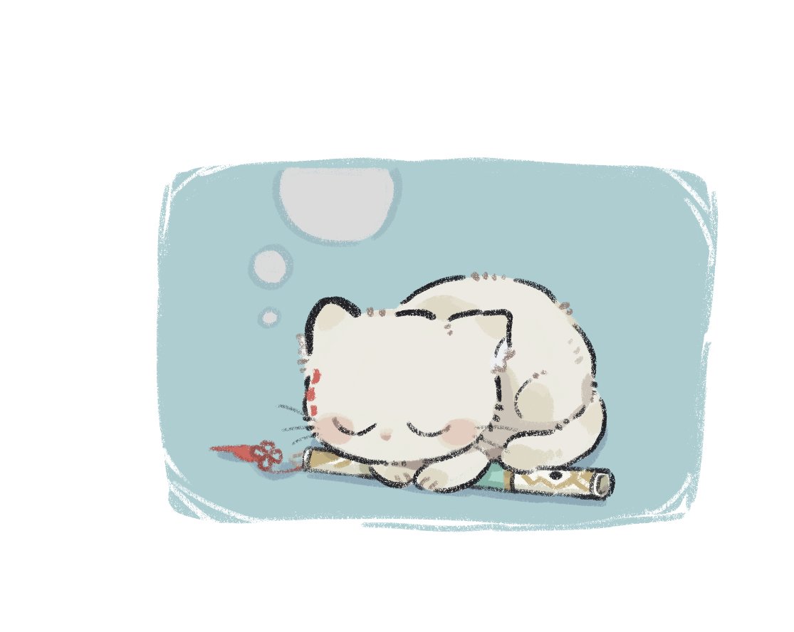 animalization, cat, closed_eyes, commentary, flute, instrument, mio_(xenoblade), no_humans