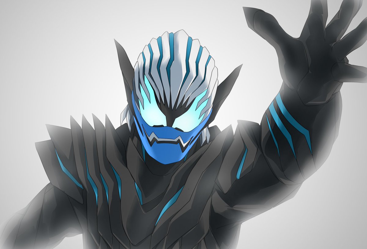 1boy, blue_eyes, demon, demon_boy, fingernails, glowing, goodbye, hair_slicked_back