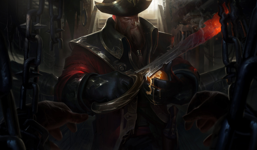 1boy, absurdres, alex_flores, bad_source, beard, boat, captain_gangplank, chain